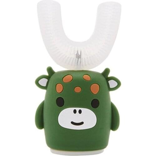 360 Degree Automatic Intelligent Ultrasonic U-Shaped Silicone Electric Toothbrush IPX7 Waterproof