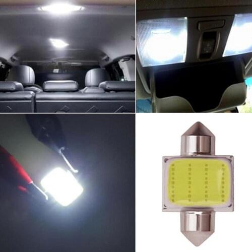 6PCS 12V LED Roof Lamp/Reading Lamp 12V White bulbs for cars License plate Interior Reading Light 1.2W Car