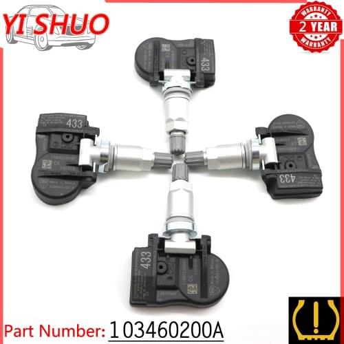 Car 103460200A TPMS Tire Pressure Sensor Monitoring System For Tesla Model 3 S X 2015-2022 433Mhz 1034602-00-A