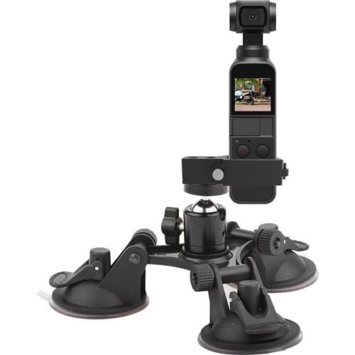 Suction Cup Car Mount for DJI OSMO Pocket/Pocket 2 Vehicle Window Holder with Expansion Module 1/4 Inch Interface Accessory