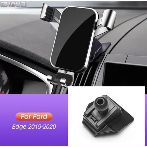Car Mobile Phone Holder Air Vent Mounts GPS Stand Gravity Navigation Bracket Outlet Clip For Ford Edge 2019 2020 Car Accessories