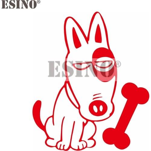 Newest Design Creative Car Styling Funny Dog and Bones Decal Decoration Accessories for Tesla Volkswagen Renault Opel Lada