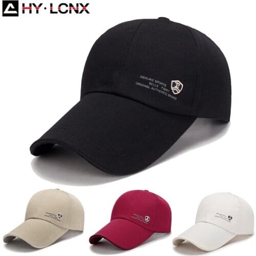 Spring New Mens Outdoor Fashion Travel Baseball Cap Womens Breathable Long Brim Cap With Letter Printing Sun Hip-hop Hat