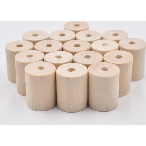 Natural Wooden Cylinder Round Spacer Beads Large Hole for Jewelry Making Handmake DIY Accessory 20-40mm Lotes Al Por Mayor
