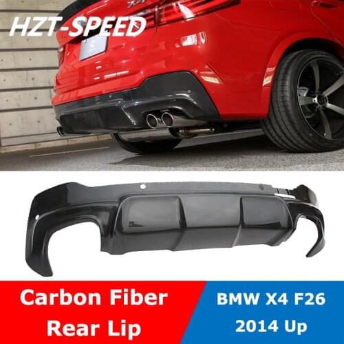 F26 3D Style Car Body Kit Carbon Fiber Rear Bumper Lip Spoiler For BMW X4 Series M-Sport Model 2014 Up