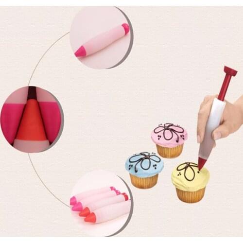 Baking Tools Food Grade Silicone Chocolate Jam Writing and Mounting Pen Cake DIY Graffiti Pen Cake Pastry Accessories