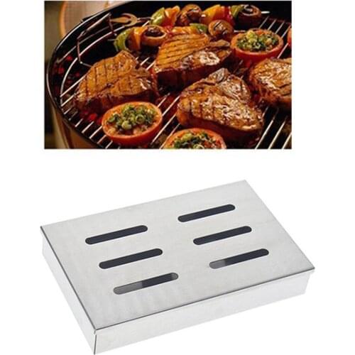 BBQ Smoker Box for Gas Grills and Charcoal Kettles - Works with Pellets and Wood