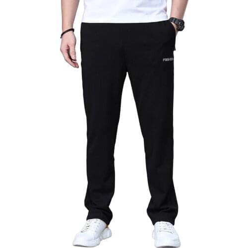 Men Sports Running Pants Zipper Pockets Loose Training Elastic Waist Jogging Casual Trousers Sweatpants Solid Plus Size 6XL
