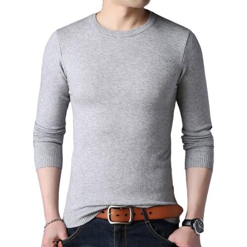 Men Sweater 2020 Autumn Winter O-neck Knitted Sweaters Mens Fashion Casual Pullovers Warm Knitting Jumper Bottoming shirt Male