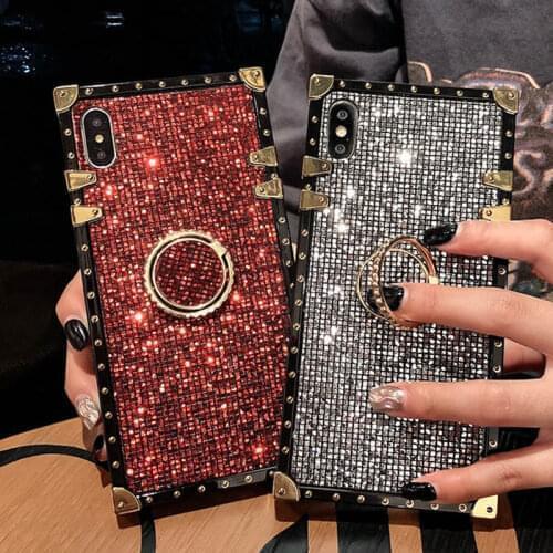 Luxury bling glitter Sequins Matte Gold Phone Cover Soft Square Case for Motorola Moto G Power 2021 G Stylus G Play One 5G Ace
