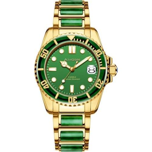 Jade Watch Automatic Mechanical Brand Luxury Gift Business Men Watches 2021 New top Unique High-end Natural Jade Male Wristwatch