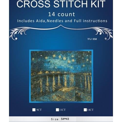 New Embroidery Counted Cross Stitch Kits Needlework - Crafts 14 ct DMC DIY Arts Handmade Decor - Night star