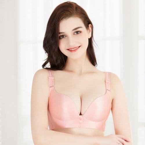 New product front buckle large size bra ABCD cup plus size big size bra Detachable on top Steel ring bra