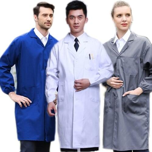 Worker clothing workwear food Factory uniforms dust proof overalls Long-sleeve doctors white coat suit dust proof porter outfit