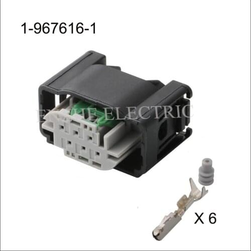 50SET DJ7063Y-0.6-21 car wire female cable connector 6 pin connector automotive Plug socket include terminal seals 1-967616-1