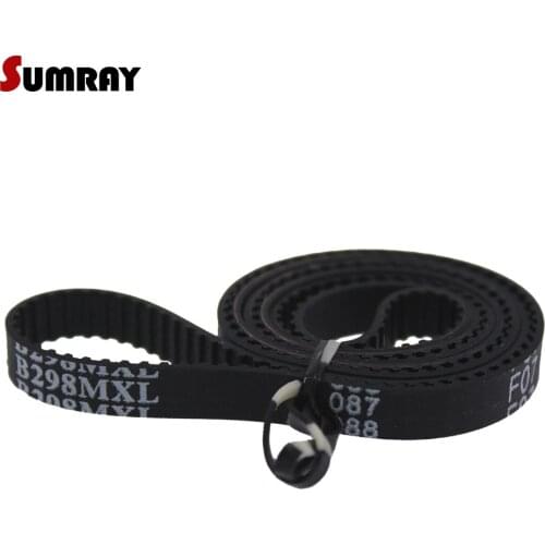 SUMRAY MXL Timing Belt 224/228/232/236/238/240/244/248/250/252/254 MXL Gear Belt 6/10mm width Toothed Belt for Laser Machine