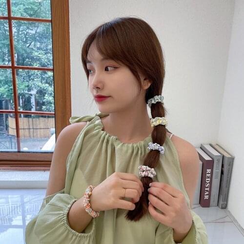 New 2021 Fashion Elastic Hair Bands For Women Girls Ponytail Holder Hair Rope Rubber Band Headband Hair Accessories