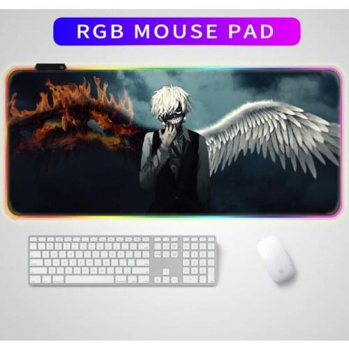 RGB Mouse pad gamer carpet notbook computer mousepad Tokyo Ghoul gaming mouse pads gamer keyboard mouse mat laptop mouse pad