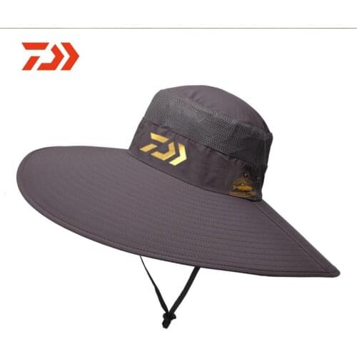 DAIWA Fishing Hat Outdoor New Mens Summer Waterproof Sports Sunscreen Big Brim Sunscreen Mountaineering UV Protection Hat