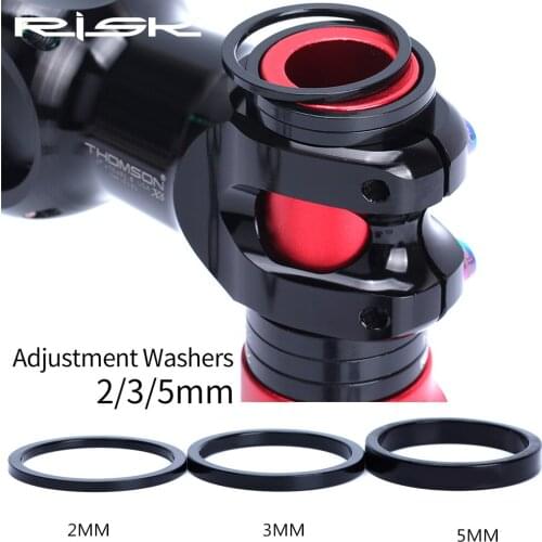 RISK One Set of 2/3/5mm Mountain Road Bike Bicycle 1-1/8" 28.6mm Front Fork Stem Fine Adjustment Spacer Headset Adjusting Washer