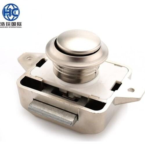 High Quality10PCS KAK Camper Car Push Lock 26mm RV Caravan Boat Motor Home Cabinet Drawer Latch Button Locks For Furni
