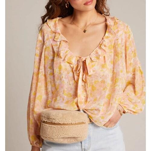 GypsyLady Floral Casual Blouse Shirt Long Sleeve Vintage Summer Sheer Sexy Women Blouse Ruffles Holiday Female Ladies Tops 2021