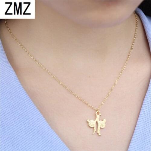ZMZ 2019 Europe/US fashion Tae kwon do pendant cute Tae kwon do necklace gift for mom/girlfriend party gold/silcer jewelry