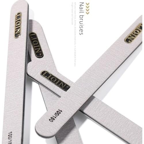 1Pcs nail file 100/180 pad sanding pedicure manicure polishing washable tools anti-friction professional nail files boat gray