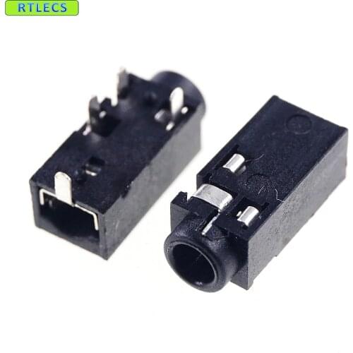 10pcs 2.5mm Phone Jack 4 contacts 4 conductors TRRS Audio Stereo Socket Through Hole Right Angle Solder PCB