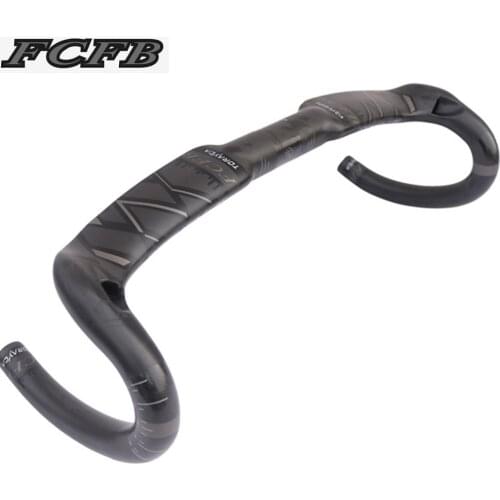 2017 FCFB gray Torayca Carbon Handlebar Road Bicycle Handlebars bent bar internal routing 400/420/440mm