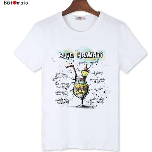 2021 Creative style personality cup printing t shirts hot sale mens fashion cool shirts Brand good quality casual tops