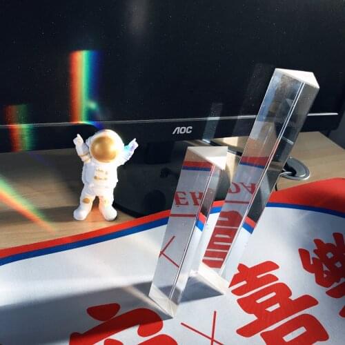 30*30*60mm Triprism Seven-color Rainbow Small Optical Experimental Equipment 60mm Spectrum Prism High Quality Glass