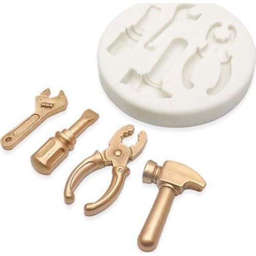 3D Screws Hammer Wrench Silicone Fondant Chocolate Molds DIY Baking Cake Decoration Tools Kitchen Baking Accessories FM2066