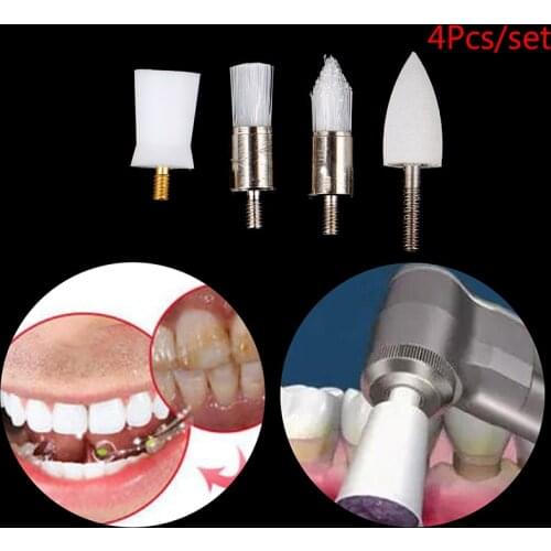 4pcs Multifunction Electric Tooth Polisher Dental Stain Plaque Remover Teeth Whitening Cleaning Odontologia Tool Remove