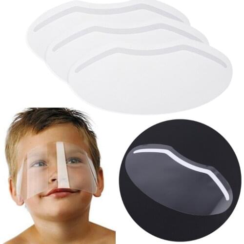 50Pcs Disposable Hair Salon Plastic Hairspray Mask Shield Eyes Face Protector
