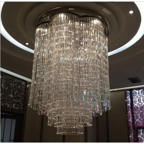 Free Shipping for DHL luxury modern chandelier crystal light for living room Dia100*H60cm long indoor lighting lampada led