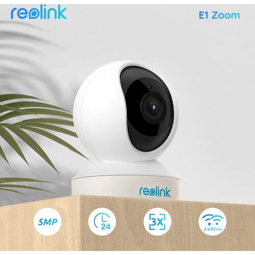 Reolink home security camera 5MP PTZ 2.4G/5G WiFi 2-way audio Micro SD card slot indoor ip camera E1 Zoom