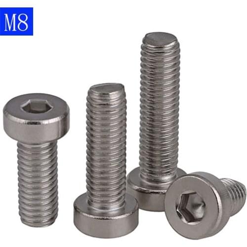 M8 x 1.25 8mm Low Head Allen Bolt Hex Socket Cap Screws A2 -70 304 Stainless Steel DIN 7984