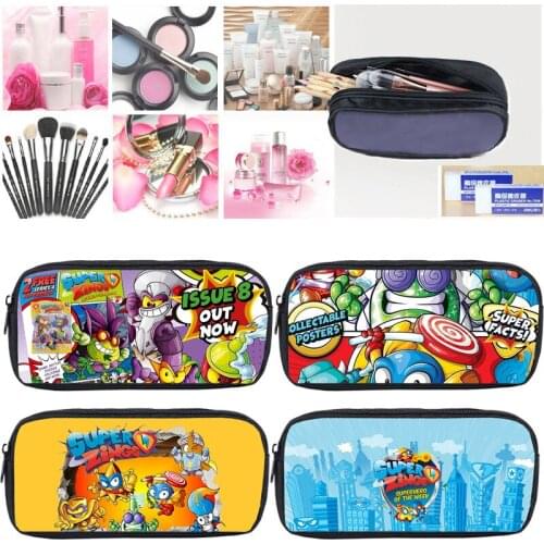 Super Zings Pencil Case School Supplies for Kids Stationery Storage Pouch Cosmetic Cases Mochila 3D Print Anime Makeup Box Bags