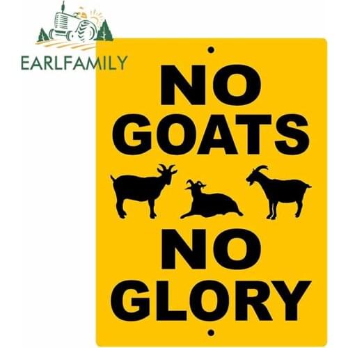 EARLFAMILY 13cm x 9.8cm For Goat Signs Cartoon Car Stickers Fashion Decal Car Styling Vinyl Material Air Conditioner Decoration