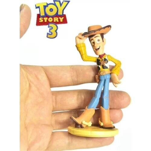 Disney Toy Story 3 Woody Q Version 10cm Action figure Doll Toy model For Children Gift Cake Topper