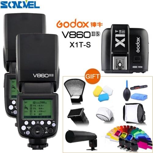 Godox V860II-S TTL Flash Speedlite GN60 HSS 1/8000s Li-ion Battery 2.4G X System + X1T-S Transmitter For Sony A7R A7RII A58 A99