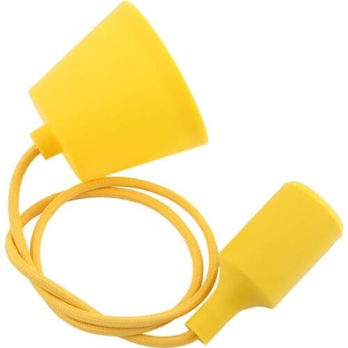 Colorful Silicone Rubber Ceiling Lamp Holder E26 E27 Socket Base Silicon Pendant Hanging Lamp Holder With Wire