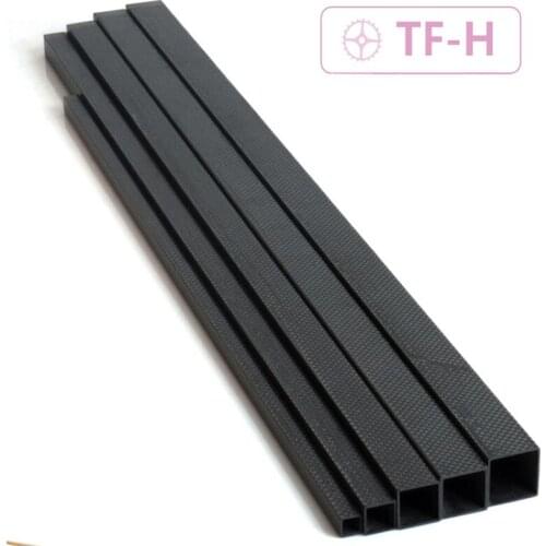 3K Pure Carbon Fiber Square Tube 10mm 15mm 20mm 22mm 25mm 30mm Multi-rotor Plain Weave High Light Intensity Light Weight