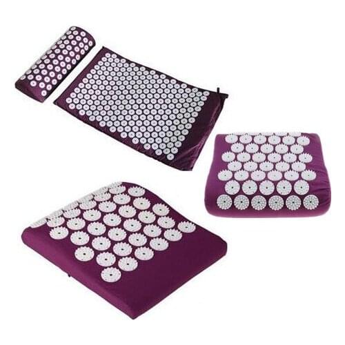 4 Pcs/lot (1 mat+3 pillow) Massage Cushion Acupressure Mat Relieve Stress Pain Acupuncture Spike Yoga Mat+Pillow Body Massager