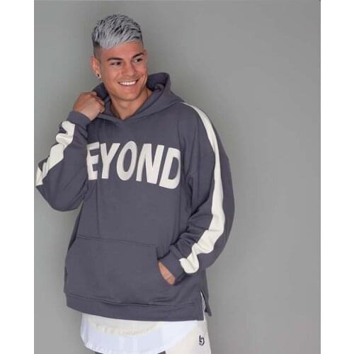 2021 New stitching Men Gyms Hoodies Gyms Fitness Bodybuilding Sweatshirt Pullover Sportswear Male Workout Hooded Jacket Clothing