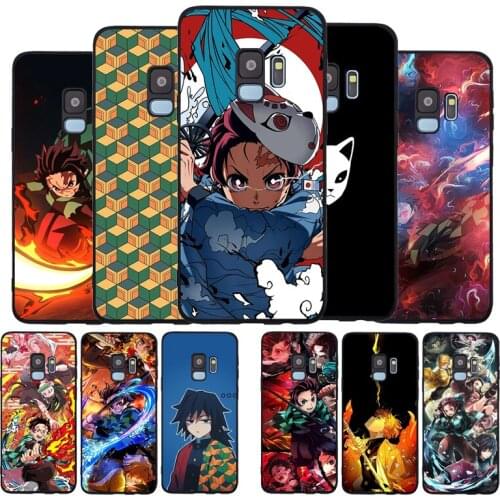 Anime Demon Slayer Kimetsu No Yaiba Black TPU Soft Phone Case For Samsung Galaxy S20 S10 S9 S8 Plus Lite NOTE 10 9 8 S7 EDGE