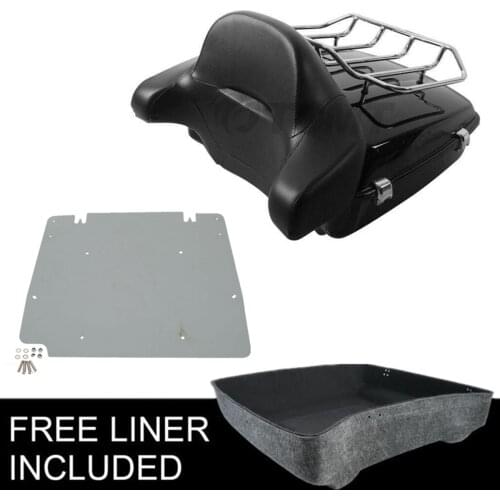 Motorcycle 10.7" Chopped Pack Trunk Backrest Plate For Harley Tour Pak Road King Electra Glide Road Glide Street Glide 2014-2021