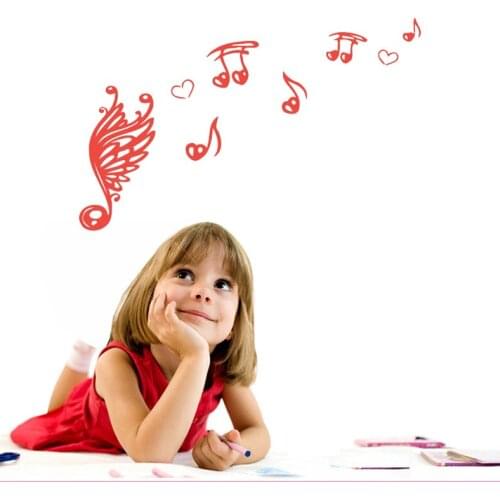 Music Note Wall Sticker Home Decor Wall Art Murals Design Kids Nursery Baby Room Decoration