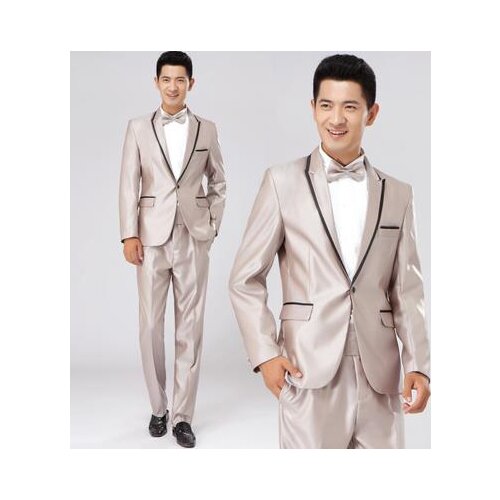 Black white grey khaki 2020 new arrival slim singer mens suit set with pants mens suits wedding groom dress suit + pant + tie